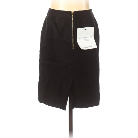 Kate Spade New York Black Pencil Skirt w/ Chain Front, Size 0 - Picture 2 of 3